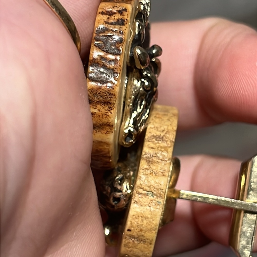 Antler Design cufflinks stag - Picture 4 of 5